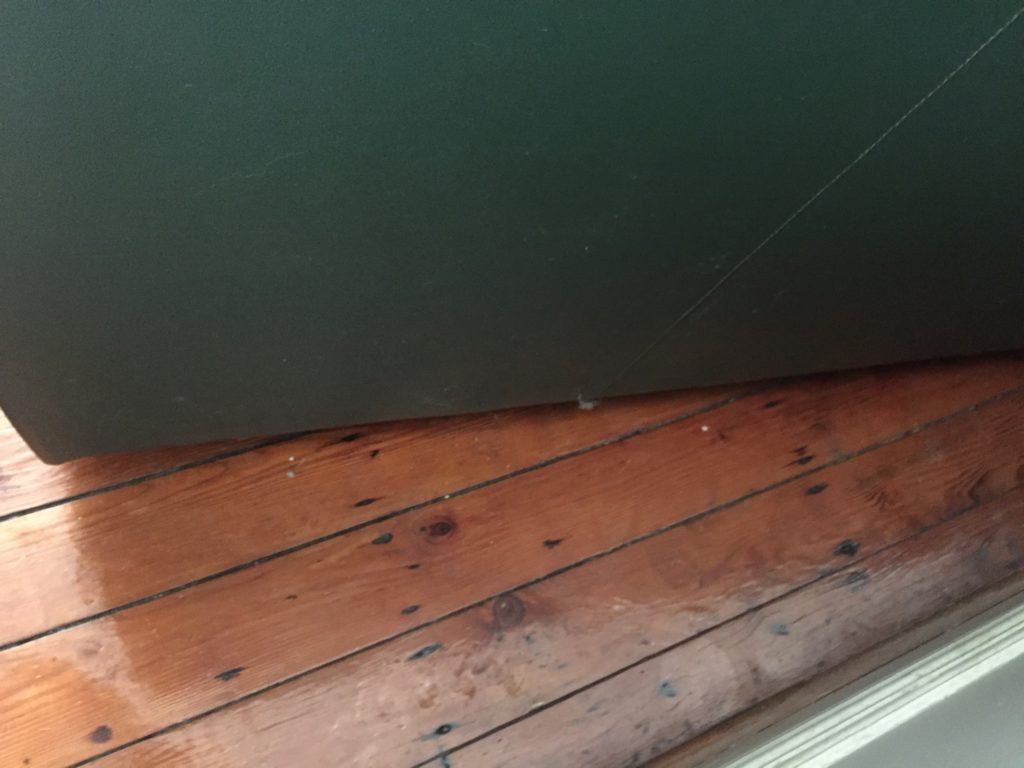 mould removal from leather couch side